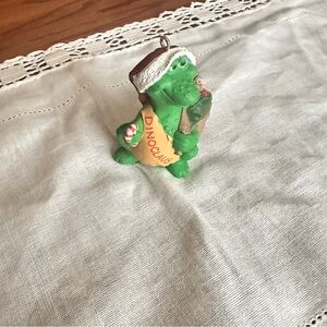 Hallmark 1991 Green Dinosaur Dinoclaus  Holiday Ornament
